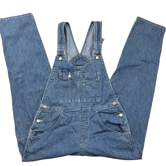 Rare Vintage D”Mode 100% Cotton Rugged Multi Pocket Med Wash Bib Overall (L) - Picture 1 of 13